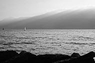 Gargnano with Monte Baldo, Lake Garda, Italy