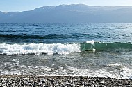 Monte Baldo Mountain, View from Gargnano, Lake Garda, Italy