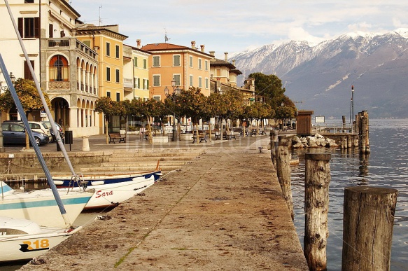 Gargnano with Monte Baldo, Lake Garda, Italy