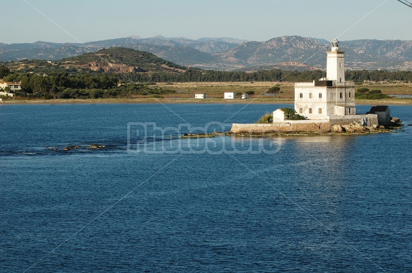 Isola della Bocca Lighthouse, Olbia, Sassari, Sardinia, Italy